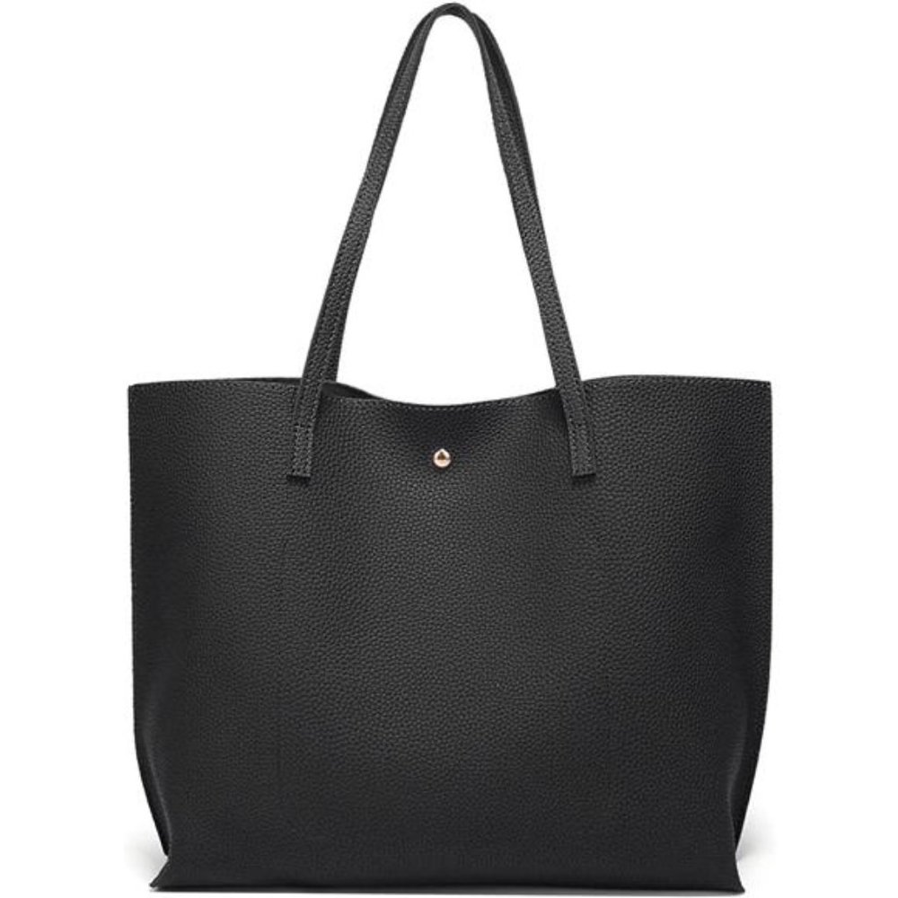 Women's Soft Faux Leather Tote Shoulder Bag Big Capacity Tassel Handbag